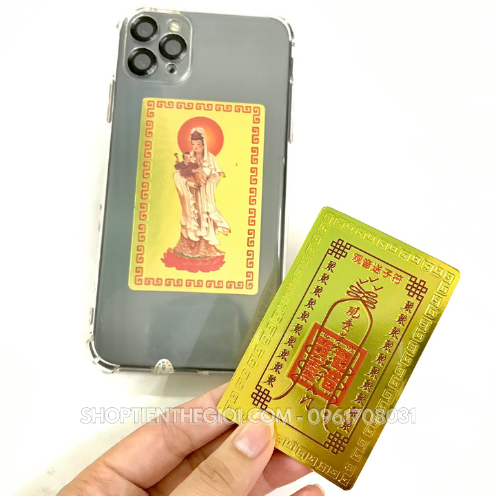 Thẻ Kim Bài Bồ Tát Quan Âm và Thiện Tài Đồng Tử